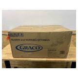 GRACO Glider and Nursing Ottoman, White/Gray