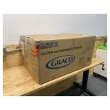 GRACO Glider and Nursing Ottoman, White/Gray