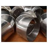Lot of (6) 8" Aluminum Duct 90° Elbows