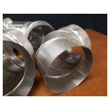 Lot of (6) 8" Aluminum Duct 90° Elbows