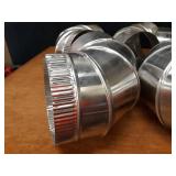 Lot of (6) 8" Aluminum Duct 90° Elbows