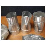 Lot of (7) Assorted 5" Oval Duct Fittings