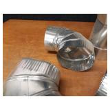 Lot of (7) Assorted 5" Oval Duct Fittings