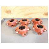 NEW Lot of 5 Victaulic 2-1/2" Mechanical T Outlets