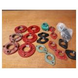 Large Lot of Cast / Steel Threaded Pipe Flanges - 2" NPT, 1-1/2" NPT & 1-1/4" NPT