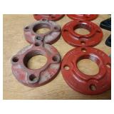 Large Lot of Cast / Steel Threaded Pipe Flanges - 2" NPT, 1-1/2" NPT & 1-1/4" NPT