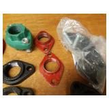 Large Lot of Cast / Steel Threaded Pipe Flanges - 2" NPT, 1-1/2" NPT & 1-1/4" NPT