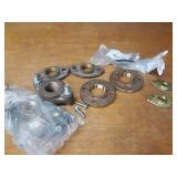 Large Lot of Brass Threaded Pipe Flanges - 2" NPT, 1-1/2" NPT, 1" NPT & 3/4" NPT