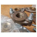 Large Lot of Brass Threaded Pipe Flanges - 2" NPT, 1-1/2" NPT, 1" NPT & 3/4" NPT