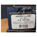 (3) Grundfos Dielectric Isolation Valve Kits 1/2" & 1-14" NPT