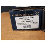 (3) Grundfos Dielectric Isolation Valve Kits 1/2" & 1-14" NPT
