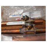 Lot of (5) Beacon Medical Gas 1-1/4" Brass / Copper Shut Off Valves
