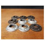 Lot of (9) 1-1/2" NPT Floor / Ceiling Pipe Mounts