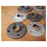 Lot of (9) 2" & 1" NPT Floor / Ceiling Pipe Mounts
