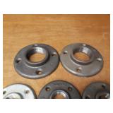 Lot of (9) 2" & 1" NPT Floor / Ceiling Pipe Mounts