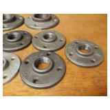 Lot of (9) 2" & 1" NPT Floor / Ceiling Pipe Mounts