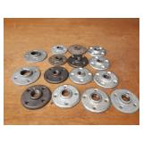 Lot of (15) 1", 3/4" & 1/2"   NPT Floor / Ceiling Pipe Mounts