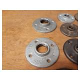 Lot of (15) 1", 3/4" & 1/2"   NPT Floor / Ceiling Pipe Mounts