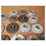 Lot of (15) 1", 3/4" & 1/2"   NPT Floor / Ceiling Pipe Mounts
