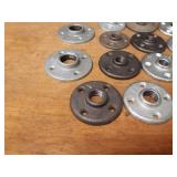 Lot of (15) 1", 3/4" & 1/2"   NPT Floor / Ceiling Pipe Mounts