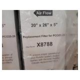 Lot of (4) MERV 16 Air Filters 20x26x5