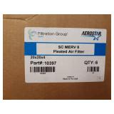 Lot of (6) MERV 8 Air Filters 20x20x4