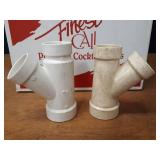 Lot of (25) 1-1/2" x 1-1/2" x 2" PVC DWV Wyes