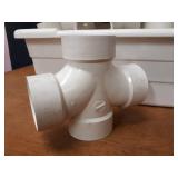 Lot of (10) 3" Double Sanitary Tees