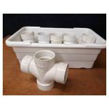 Lot of (6) 3" Double Sanitary Tees