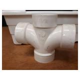 Lot of (6) 3" Double Sanitary Tees