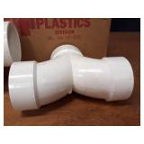 Lot of (8) 3" Double 90° PVC DWV Fittings