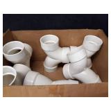Lot of (8) 3" Double 90° PVC DWV Fittings
