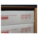 NEW Case of (6) Purolator hi-E40 Air Filters 24" x 24" x 4" - MERV 8