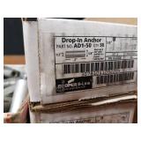 Lot of (150) 1/2" Steel Drop In Anchors