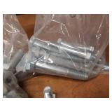 Large Lot of 5/8" Bolts, Nuts and Washers