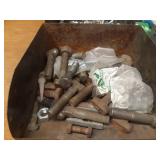 Lot of (4) Steel Bolt Bins w/ Bolts and More - Bolts seem to be mostly 1/2" & 3/4"