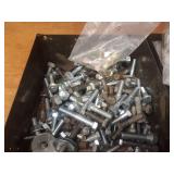 Lot of (4) Steel Bolt Bins w/ Bolts and More - Bolts seem to be mostly 1/2" & 3/4"