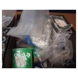 Lot of (4) Steel Bolt Bins w/ Bolts and More - Bolts seem to be mostly 1/2" & 3/4"