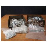 Large Lot of Bolts and Nuts - Long Bolts are 3/4" from 6" to 8" Long, Nuts are Mostly 5/8"