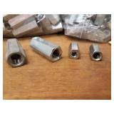 Large Lot of Threaded Rod Couplers - 1/2" x 1/2" & 1/4" x 3/8"