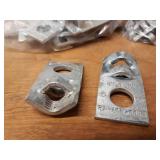 Large Lot of Threaded Rod Eyelets and Wall Plates 3/8" & 1/2"