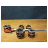 RIDGID Pipe Threader and (5) Dies