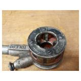 Toledo No 11 Threader w/ (5) RIDGID & Toledo Dies 1-1/4", (2) 1", 3/4" & 3/8"