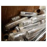 Lot of Chromed Brass Pipe Fittings and Nipples - Mostly 1/2"