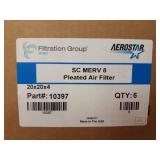 Sealed Case of (6) Air Filters - 20" x 20" x 4" - MERV 8