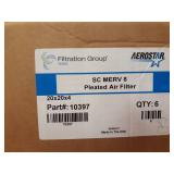 Sealed Case of (6) Air Filters - 20" x 20" x 4" - MERV 8