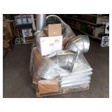 PALLET LOT - Assorted Duct Work - Steel & Aluminum 4" up to 16"