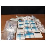 Lot of (12) FUJITSU Digital Thermostats and Accessories