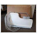 NEW IN BOX - Bradley Left Hand Folding Shower Seat - Attaches to Shower Wall