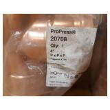 VIEGA ProPress Copper Fittings - (1) 4" x 4" x 3/4"Tee, (1) 4" x 4" x 3" Tee & (1) 4" x 4" x 4" Tee